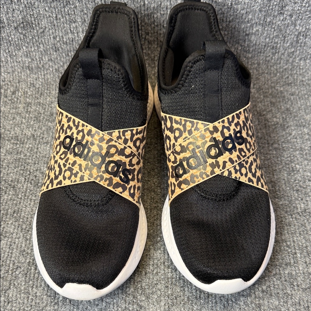 Adidas Puremotion Adapt Black and Leopard Slip-On Shoes Size 8.5 - Picture 2 of 13